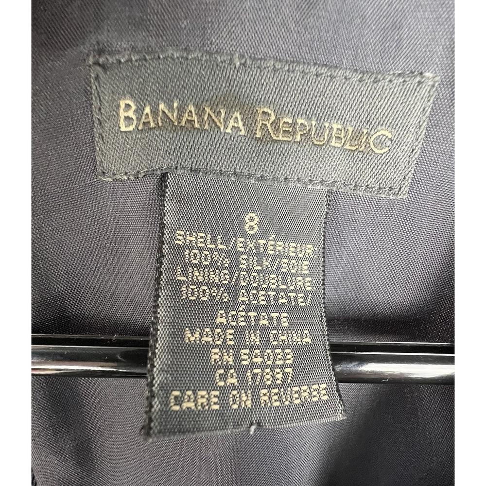 Banana Republic Sz 8 Gray 100% Silk‎ Leaf Maxi Sheath Dress Sleeveless Back Slit - Picture 6 of 12